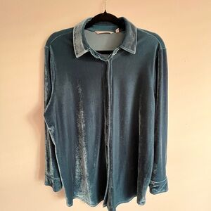 Soft Surrounding New Velour L/S Button Top